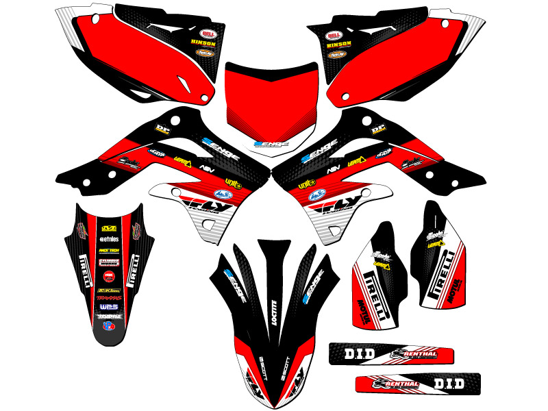 2012 KX 450 F RICOCHET Black Senge Graphics Kit Compatible with Kawasaki - Picture 5 of 10