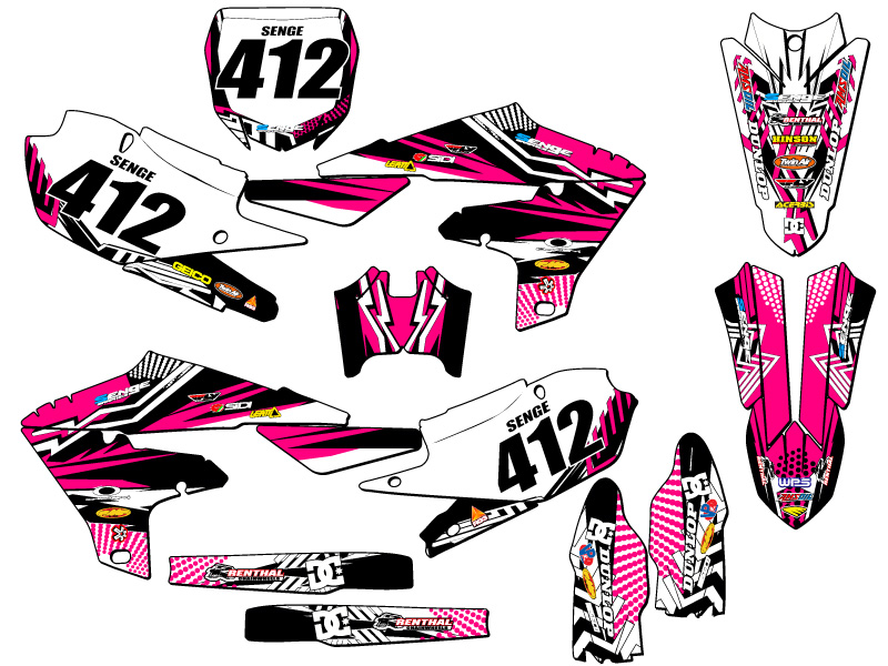 Kit de gráficos YZ 250 F 2019-2023 4 TIEMPOS MAYHEM Pink Senge compatible con - Imagen 8 de 10