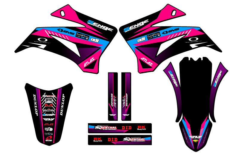 2008-2022 TTR 125 SURGE Pink Senge Graphics Kit Compatible with Yamaha - Picture 2 of 10