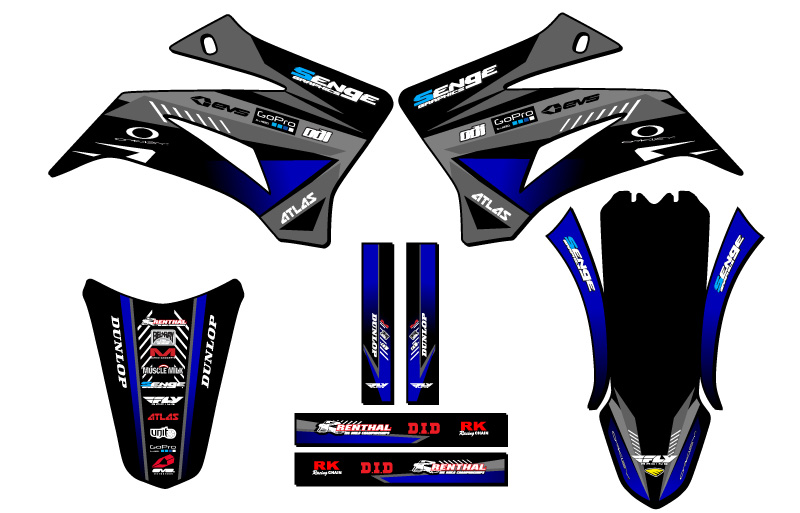 2008-2022 TTR 125 SURGE Black Senge Graphics Kit Compatible with Yamaha - Picture 2 of 10