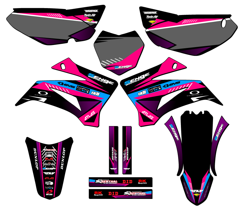 2008-2022 TTR 125 SURGE Pink Senge Graphics Kit Compatible with Yamaha - Picture 5 of 10
