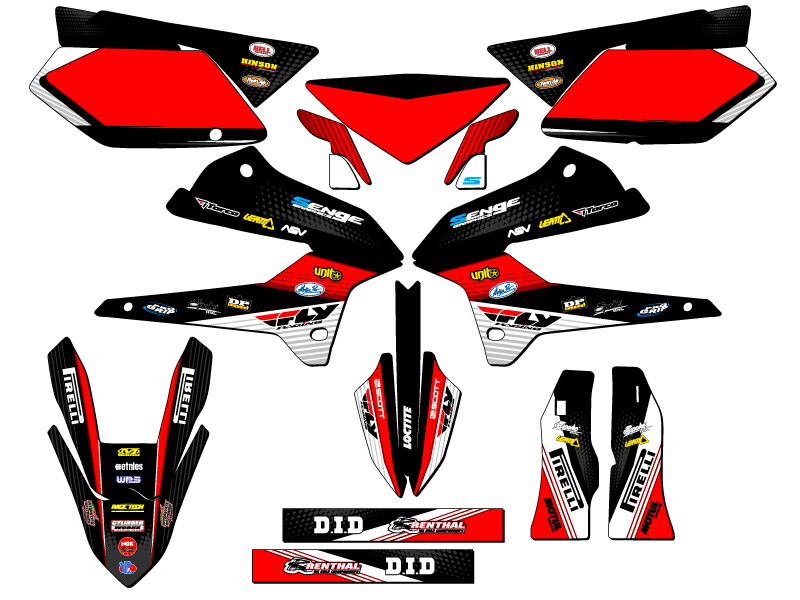 Kit de gráficos KLX 250 RICOCHET 2008-2020 negro Senge compatible con Kawasaki - Imagen 5 de 10