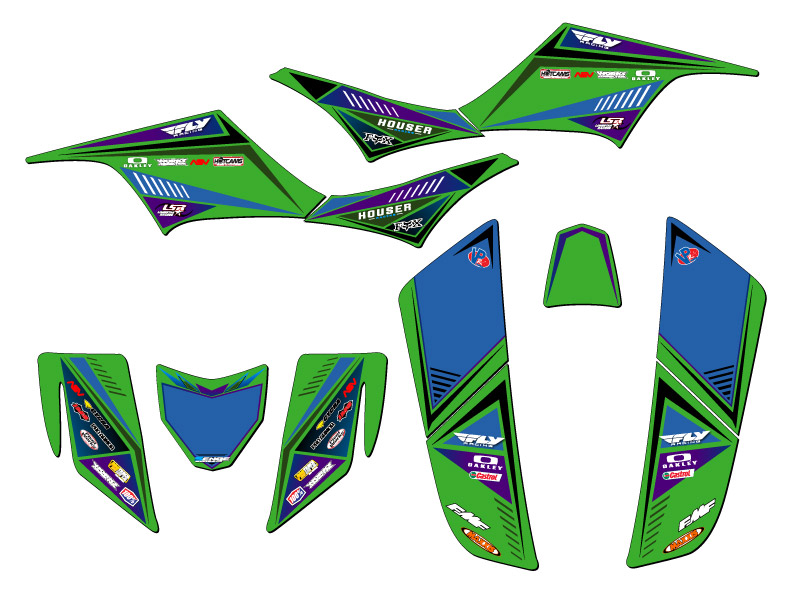 Kit de Gráficos Senge Verde Senge KFX 700 SURGE todos los años compatible con Kawasaki - Imagen 2 de 7
