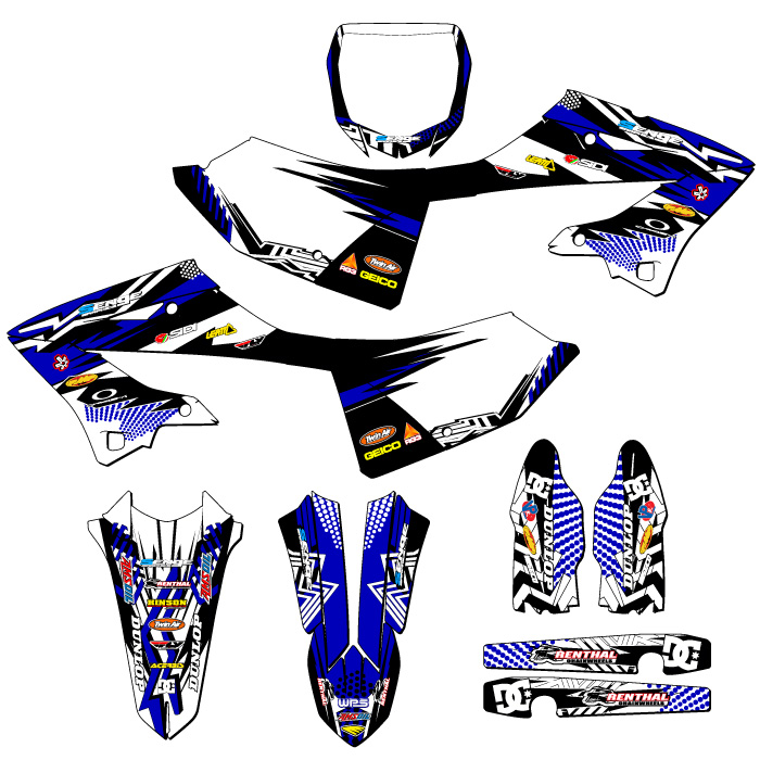 2022-2025 YZ 125 MAYHEM Blue Senge Graphics Kit Compatible with Yamaha - Picture 5 of 10