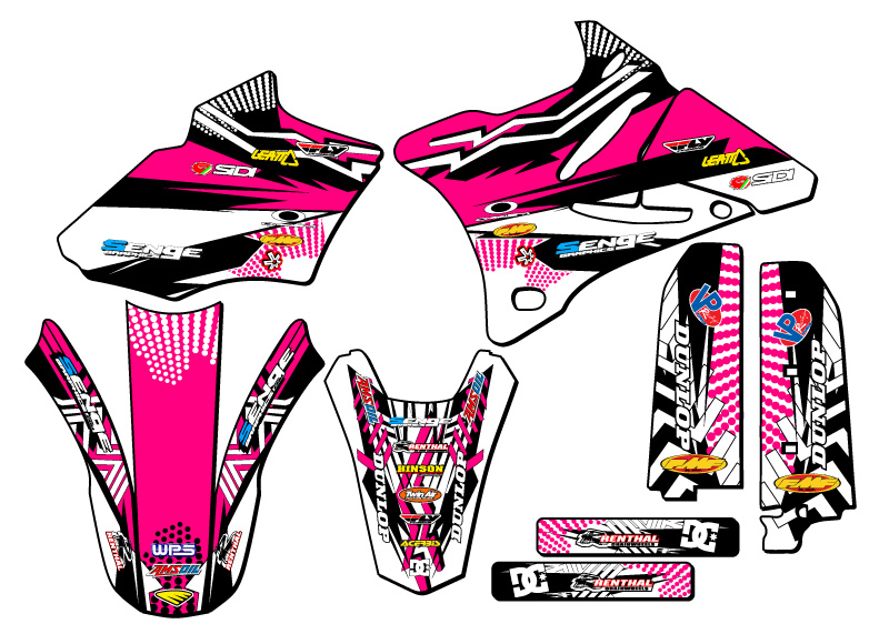 2002-2014 YZ 85 MAYHEM Pink Senge Graphics Kit compatible con Yamaha - Imagen 2 de 10
