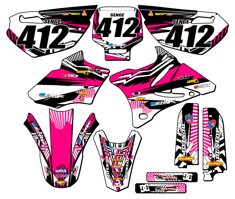 2002-2014 YZ 85 MAYHEM Pink Senge Graphics Kit compatible con Yamaha - Imagen 8 de 10