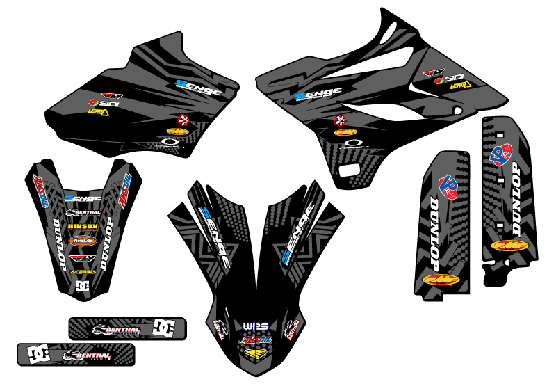 2015-2018 YZ 85 MAYHEM Black Senge Graphics Kit Compatible with Yamaha - Picture 2 of 10