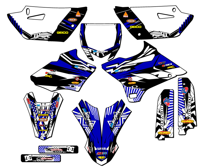 2015-2018 YZ 85 MAYHEM Blue Senge Graphics Kit Compatible with Yamaha - Picture 5 of 10