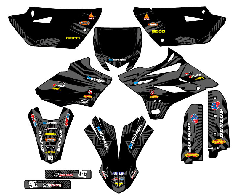 2015-2018 YZ 85 MAYHEM Black Senge Graphics Kit Compatible with Yamaha - Picture 5 of 10