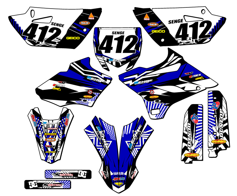 2015-2018 YZ 85 MAYHEM Blue Senge Graphics Kit Compatible with Yamaha - Picture 8 of 10