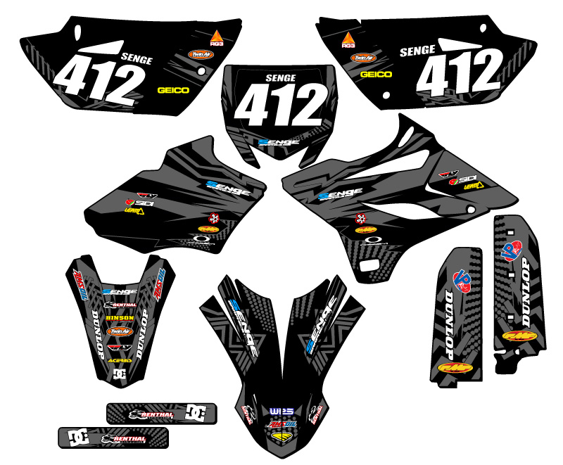 2015-2018 YZ 85 MAYHEM Black Senge Graphics Kit Compatible with Yamaha - Picture 8 of 10
