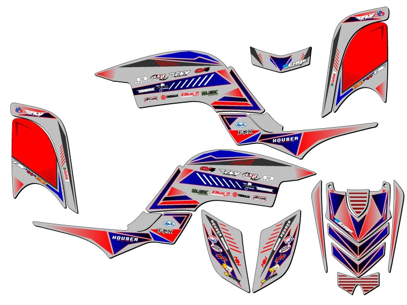 Kit de Gráficos Senge gris Raptor 660 Surge todos los años compatible con Yamaha - Imagen 2 de 7