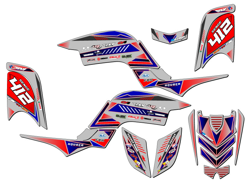 Kit de Gráficos Senge gris Raptor 660 Surge todos los años compatible con Yamaha - Imagen 5 de 7
