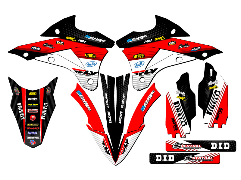 Kit de gráficos KX 85 RICOCHET 2014-2021 negro Senge compatible con Kawasaki - Imagen 2 de 10