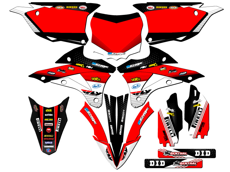 Kit de gráficos KX 85 RICOCHET 2014-2021 negro Senge compatible con Kawasaki - Imagen 5 de 10