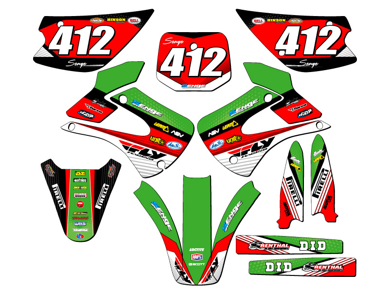 2001-2013 KX 85 RICOCHET Green Senge Graphics Kit Compatible with Kawasaki - Picture 8 of 10