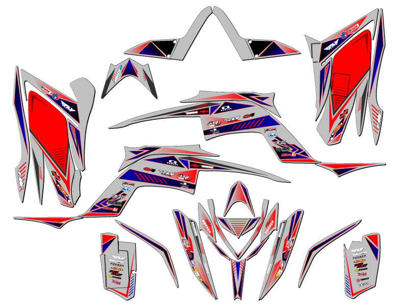 2013-2020 RAPTOR 700 SURGE Grey Senge Graphics Kit Compatible with Yamaha - Bild 2 von 7