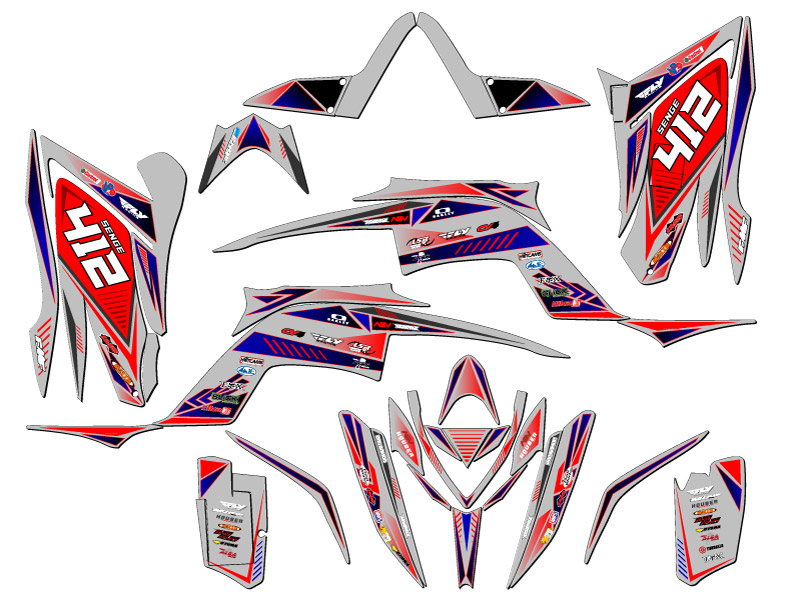 2013-2020 RAPTOR 700 SURGE Grey Senge Graphics Kit Compatible with Yamaha - Bild 5 von 7