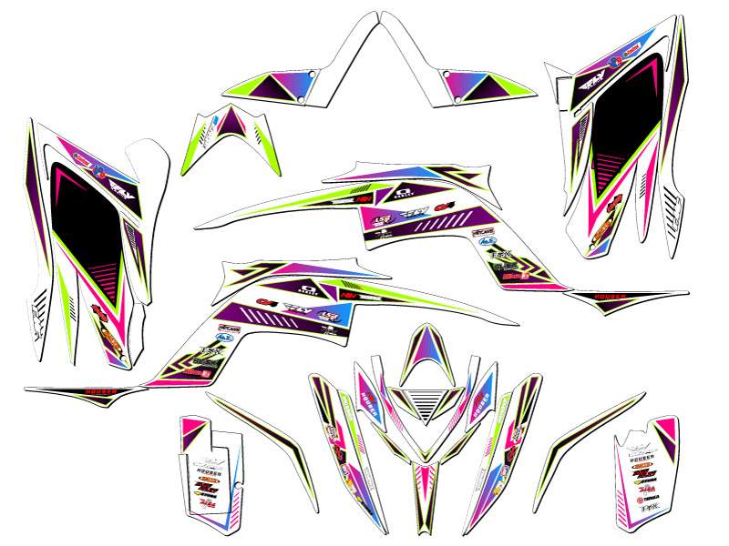 2013-2020 RAPTOR 700 SURGE Pink Senge Graphics Kit Compatible with Yamaha - Picture 2 of 7