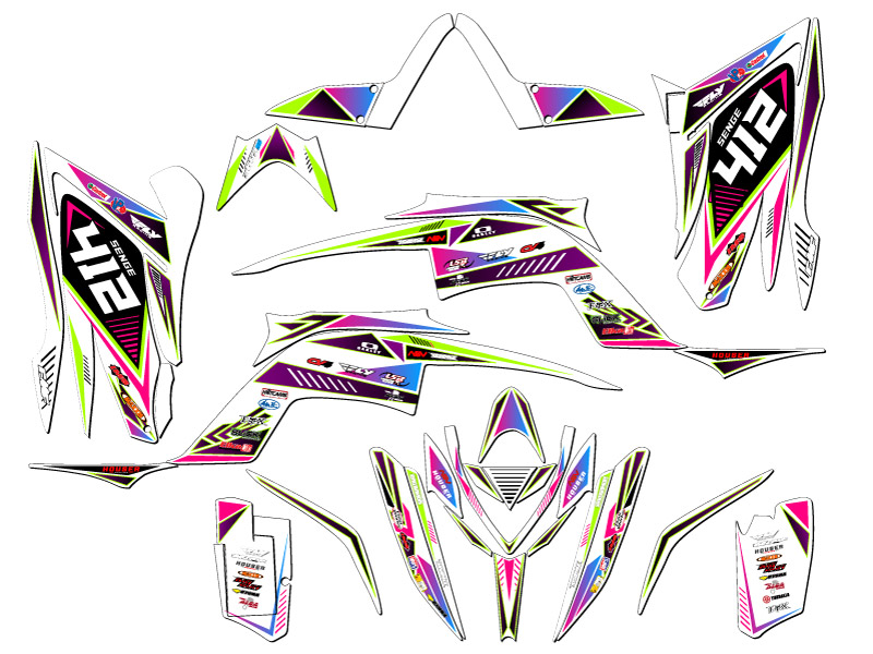 2013-2020 RAPTOR 700 SURGE Pink Senge Graphics Kit Compatible with Yamaha - Picture 5 of 7