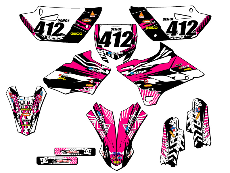 Kit de gráficos Senge Pink Senge 2019-2021 YZ 85 MAYHEM compatible con Yamaha - Imagen 8 de 10