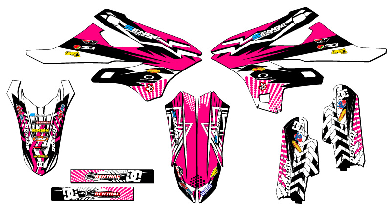 2022-2023 YZ 85 MAYHEM Pink Senge Graphics Kit Compatible with Yamaha - Picture 2 of 10
