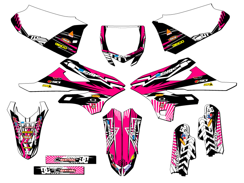 2022-2023 YZ 85 MAYHEM Pink Senge Graphics Kit Compatible with Yamaha - Picture 5 of 10