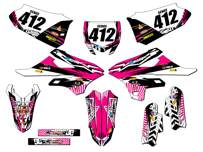 2022-2023 YZ 85 MAYHEM Pink Senge Graphics Kit Compatible with Yamaha - Picture 8 of 10