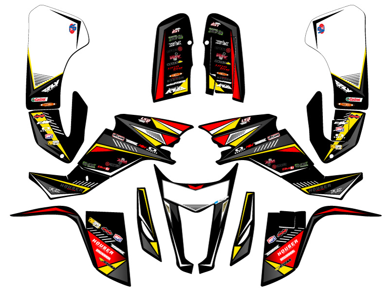 2003-2008 LTZ 400 SURGE Black Senge Graphics Kit Compatible with Suzuki - Bild 2 von 7