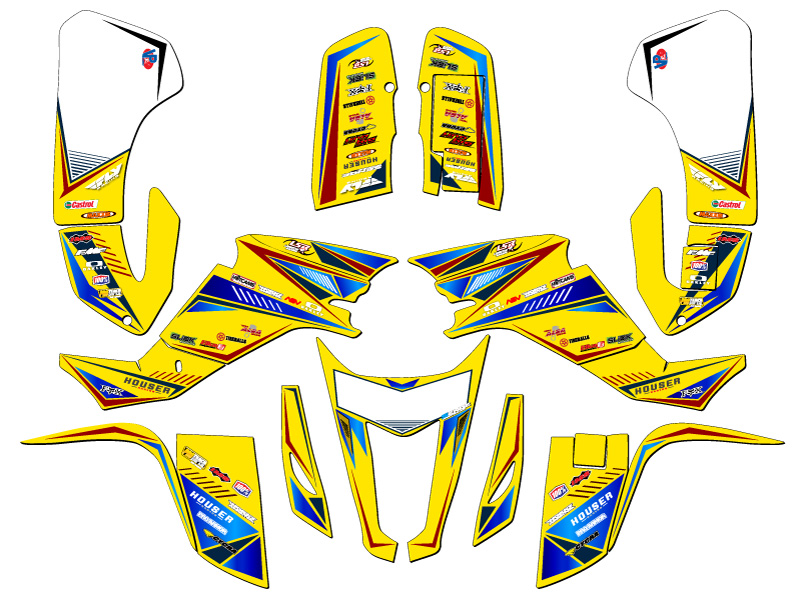 2003-2008 LTZ 400 SURGE Yellow Senge Graphics Kit Compatible with Suzuki - Picture 2 of 7