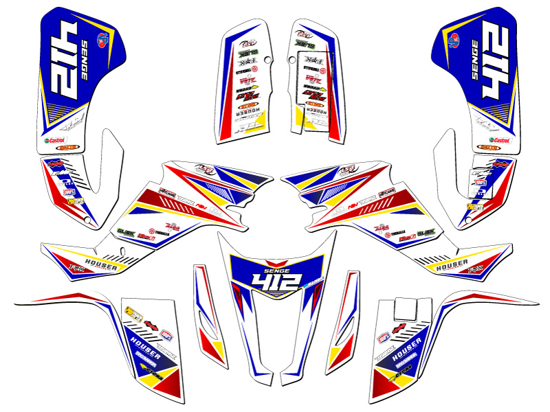 2003-2008 LTZ 400 SURGE Blue Senge Graphics Kit Compatible with Suzuki - Picture 5 of 7