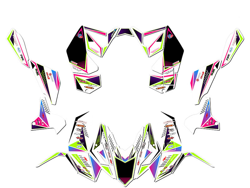 All Years LTR 450 SURGE Pink Senge Graphics Kit Compatible with Suzuki - Picture 2 of 7