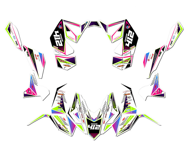 All Years LTR 450 SURGE Pink Senge Graphics Kit Compatible with Suzuki - Picture 5 of 7