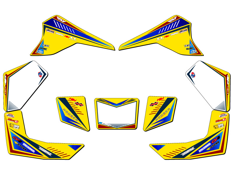 Kit Gráficos All Years LT 80 SURGE Amarillo Senge Compatible con Suzuki - Imagen 2 de 7