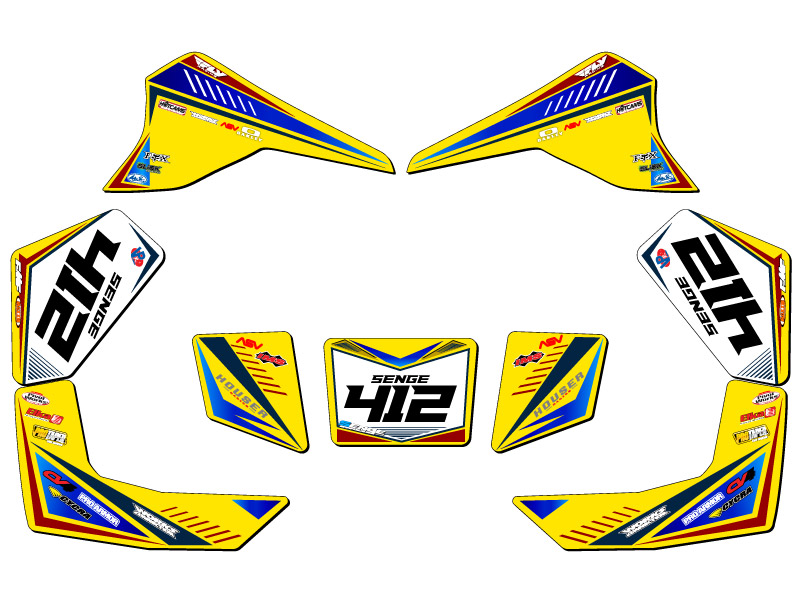 Kit Gráficos All Years LT 80 SURGE Amarillo Senge Compatible con Suzuki - Imagen 5 de 7