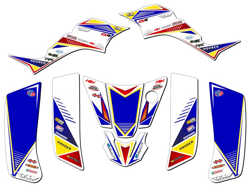 2000-2005 LT 50A SURGE Blue Senge Graphics Kit Compatible with Suzuki - Picture 2 of 7