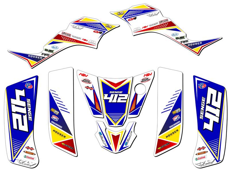 2000-2005 LT 50A SURGE Blue Senge Graphics Kit Compatible with Suzuki - Picture 5 of 7