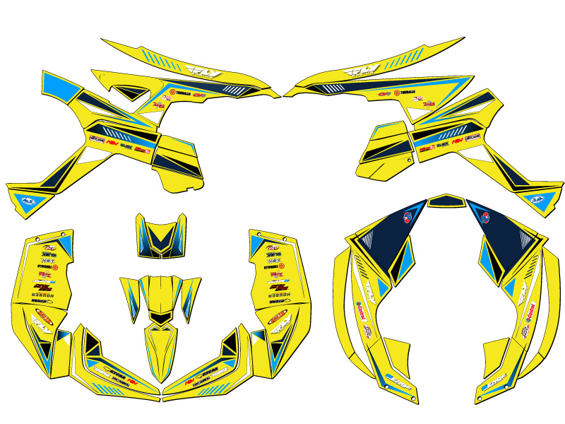 All Years RENEGADE 500/800/1000 SURGE Sunburst Senge Graphics Kit Compatible - Bild 2 von 7