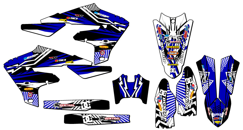 Kit de gráficos WR 450 F MAYHEM 2019-2023 Blue Senge compatible con Yamaha - Imagen 2 de 10