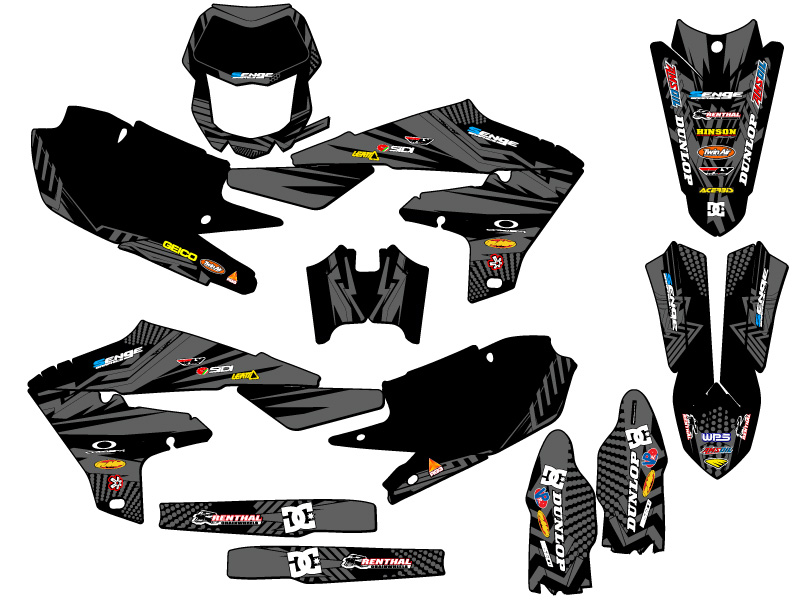 2019-2023 WR 450 F MAYHEM Black Senge Graphics Kit Compatible with Yamaha - Foto 5 di 10