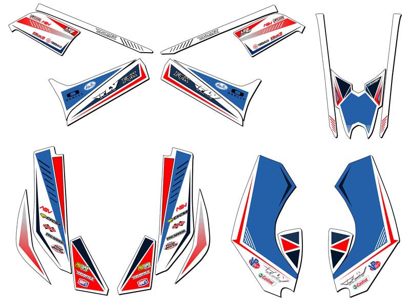 2008-2018 DS 70/90 SURGE White Senge Graphics Kit Compatible with Can-Am - Picture 2 of 7