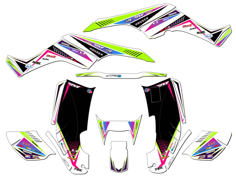 2001-2005 TRX 250EX SURGE Pink Senge Graphics Kit Compatible with Honda - Picture 2 of 7