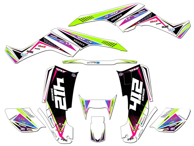 2001-2005 TRX 250EX SURGE Pink Senge Graphics Kit Compatible with Honda - Picture 5 of 7