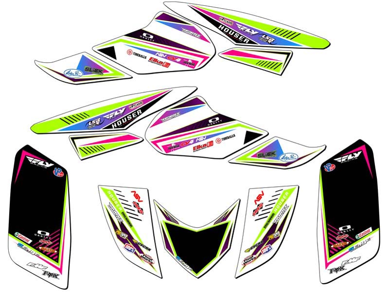 2006-2019 TRX 250EX SURGE Pink Senge Graphics Kit Compatible with Honda - Picture 2 of 7