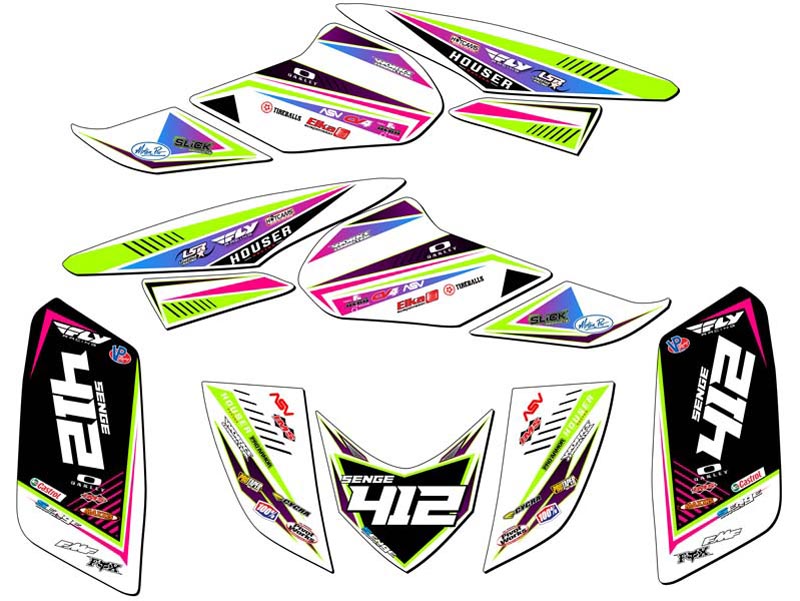2006-2019 TRX 250EX SURGE Pink Senge Graphics Kit Compatible with Honda - Picture 5 of 7