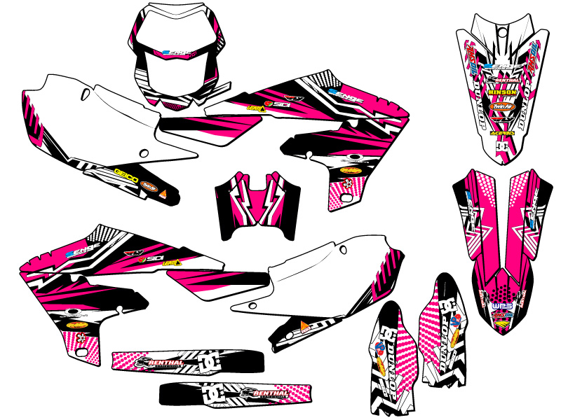 2020-2024 WR 250 F MAYHEM Pink Senge Graphics Kit Compatible with Yamaha - Picture 5 of 10