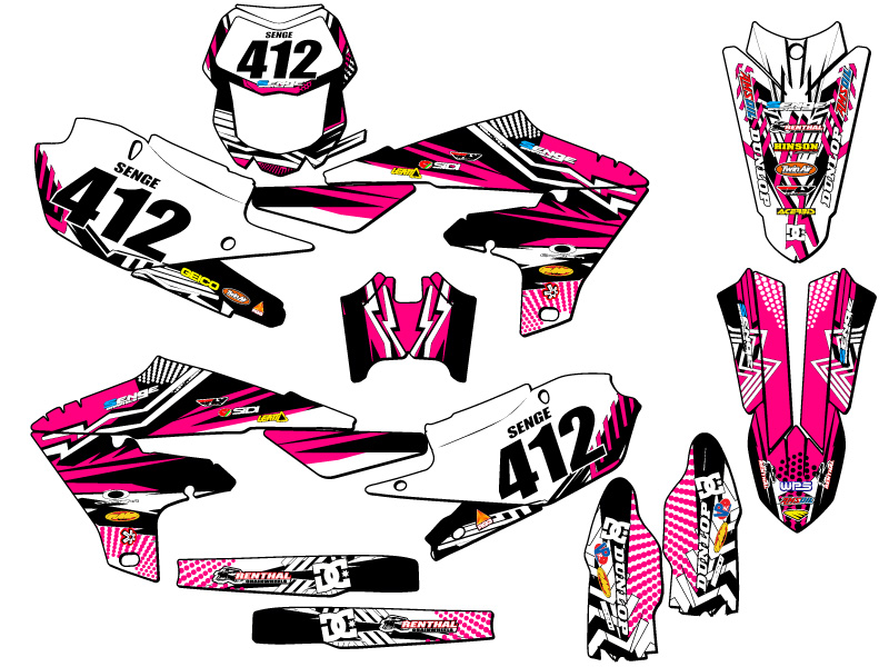 2020-2024 WR 250 F MAYHEM Pink Senge Graphics Kit Compatible with Yamaha - Picture 8 of 10