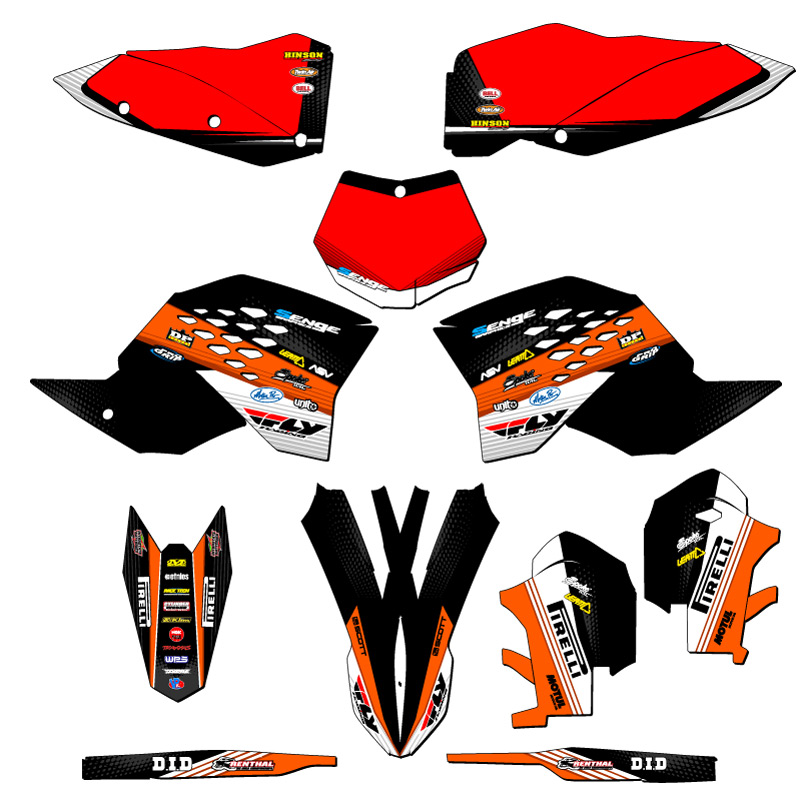 2007-2010 SX RICOCHET Orange Senge Graphics Kit Compatible with KTM - Picture 5 of 10