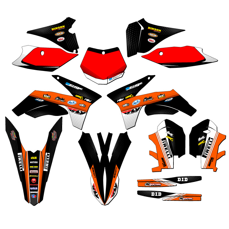 2011-2012 SX RICOCHET Orange Senge Graphics Kit Compatible with KTM - Picture 5 of 10
