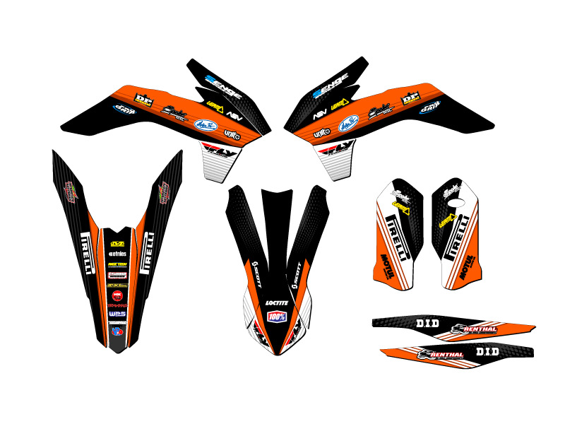 SX RICOCHET Orange Senge 2015 kit de gráficos compatible con KTM - Imagen 2 de 10